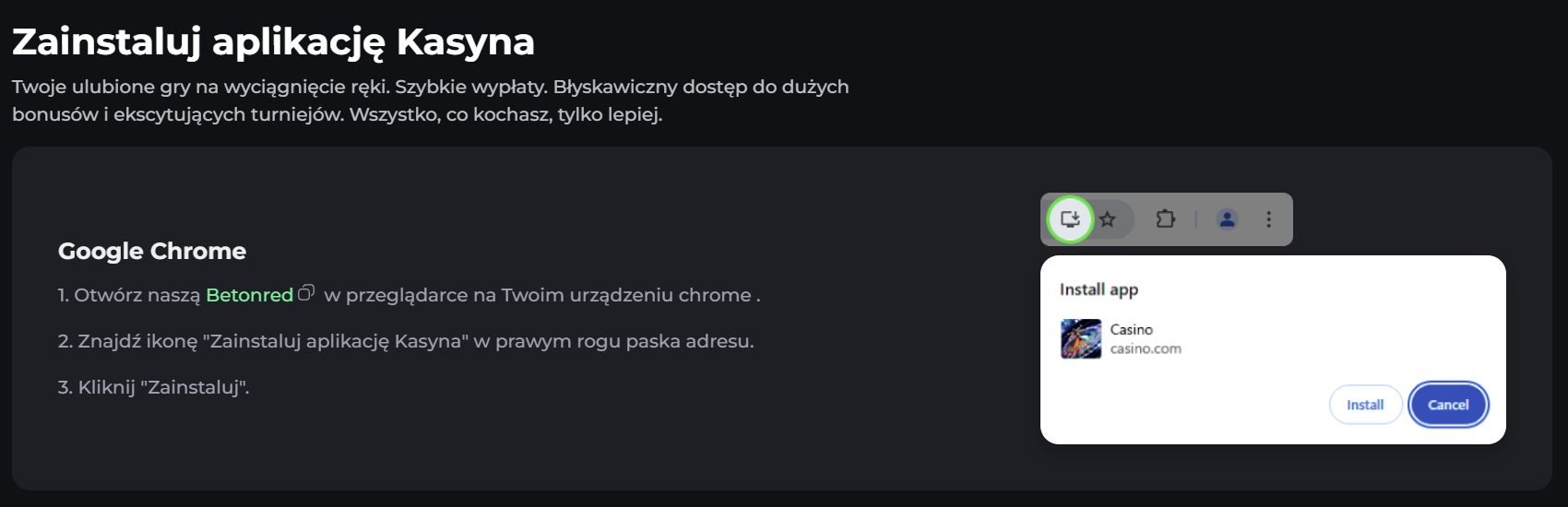 Aplikację Kasyna Bet On Red